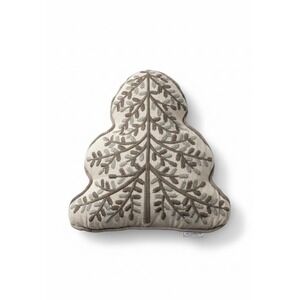Rachel Ashwell Tree Shaped Pillow Christmas Holiday Farmhouse 14" Neutral Throw